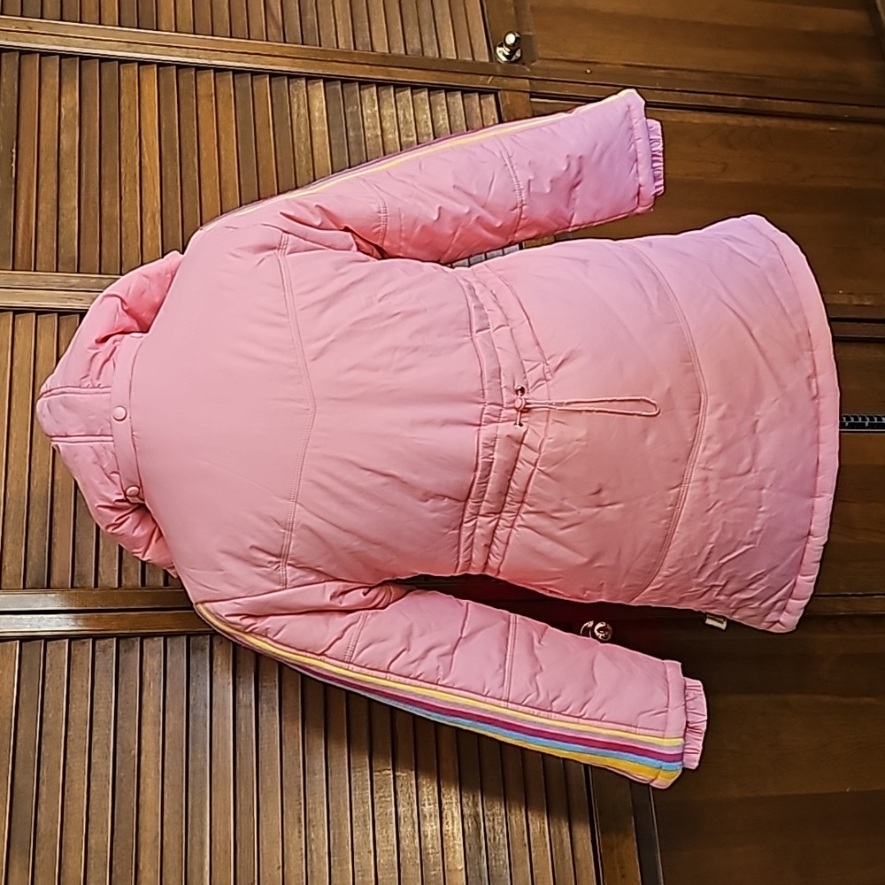 NWOT very warm girl's puffer jacket long removable hood ski snow winter long - Picture 11 of 15